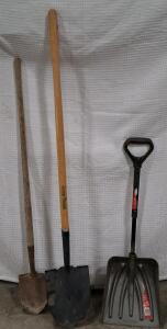 Green Thumb Digging Shovel, 2 Standard Digging Shovels, and Snow Shovel Set &ndash; Durable Hand Tools