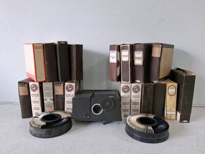Sawyer&rsquo;s 550 ER Rotary 35mm Slide Projector with 10+ Rotary 100 Trays and 2x2 Slides