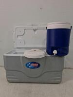 Coleman Xtreme 70 qt Cooler & Igloo 2 Gal Beverage Dispenser, Gray/Blue, Portable Set - 5