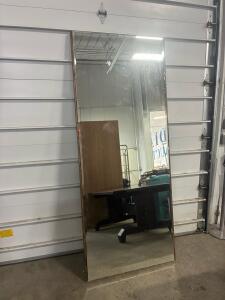 Large 84"x36" Full-Length Wall Mirror with Wood Frame, Rectangular, Leaning or Wall Mountable