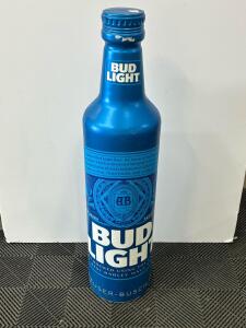Bud Light Oversized Aluminum Bottle Display, 20" Tall, Circa 1980