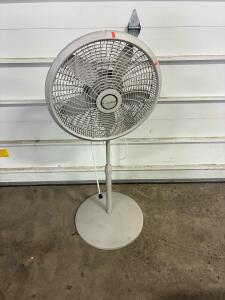 Lasko 16" Pedestal Fan, 3-Speed, Adjustable Height, Oscillating, White