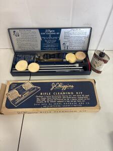 Vintage J.C. Higgins Rifle Cleaning Kit with Original Contents and Steel Case
