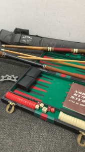 Pool Cues and Backgammon