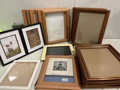 Lot of approx 10+ Photo Frames &ndash; 8x10/assorted sizes, in Studio Decor & D&eacute;cor Essentials, Oak & Mixed Finishes