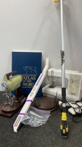 Kenmore Sewing Machine, Crape Maker, World Atlas and More