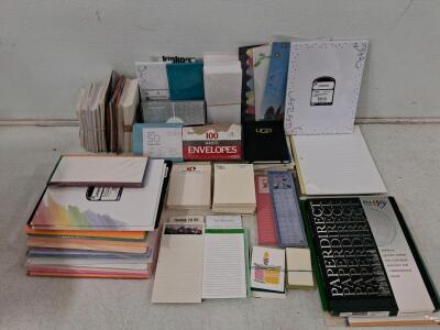 Large Stationery Lot: 800+ Sheets, 350+ Envelopes, PaperDirect, Letterhead, Cards, Multi-Color