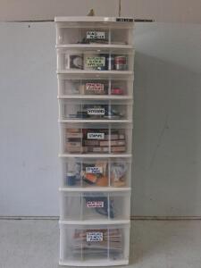 Complete Rubber Stamping & Scrapbooking Lot &ndash; Organizer Chest, Tools, 30+ Stamps, 10+ Punches, Heat Tool
