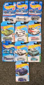 11 Carded Die-Cast Cars, 1998-2022, McLaren F1, Honda Civic, Batmobile, First Editions, Hot Wheels