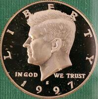 1997 S U.S. Mint Proof Set &ndash; Lincoln Cent, Jefferson Nickel, Roosevelt Dime, Washington Quarter, Kennedy Half - 3