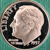 1997 S U.S. Mint Proof Set &ndash; Lincoln Cent, Jefferson Nickel, Roosevelt Dime, Washington Quarter, Kennedy Half - 7