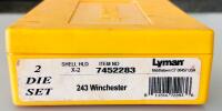Lyman .243 Winchester 2-Die Set, Full-Length Sizing And Bullet Seating Dies, Item No: 7452283, RCBS 3-Die Carbide Set .44 Magnum/.44 Special, Model 18612, Original Case, No Shell Holder., RCBS 3-Die Set For .44 Mag Reloading &ndash; Sizer, Expander, Seater/Crim - 3