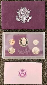 1987 S U.S. Mint Proof Set &ndash; Lincoln Cent, Jefferson Nickel, Roosevelt Dime, Washington Quarter, Kennedy Half