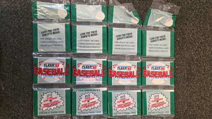 1992 Fleer Baseball Trading Card Rack Packs &ndash; 42 Cards Each, Sealed, Includes Inserts