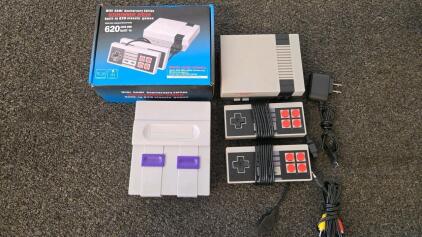 Mini Game Anniversary Edition Console with 620 Built-in Games, 2 Controllers, AV Output