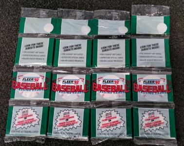 1992 Fleer Baseball Trading Card Rack Packs &ndash; Unopened, 42 Cards Each, Includes Special Inserts