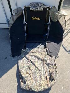 Cabela's Layout Blind, Marsh Camo, Steel Frame, Foldable Waterfowl Hunting Blind, 84"x36"