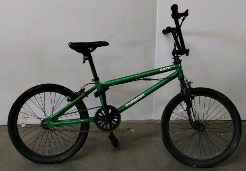 Mongoose Data XL 2 BMX Bike, 20" Wheels, Single Speed, Green/Black