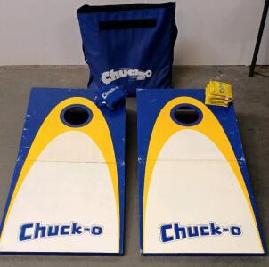 Chuck-O Pro Cornhole Set With 2 Boards, 8 Bean Bags, And Carrying Bag