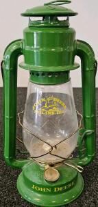 Vintage John Deere Eagle S20 Green Kerosene Lantern &ndash; Moline, Ill., Collectible Farm Decor