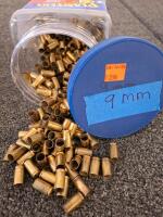 9MM Luger & 7MM Rem Mag Brass Casings &ndash; Approx. 2 Jars For Reloading, Brass Material - 3