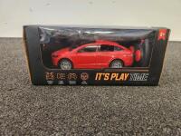 1:24 Scale Red Model X Style Remote Control Car With Falcon Doors, LED Lights, Full Functions & Bachmann Ho Scale Trains - 2