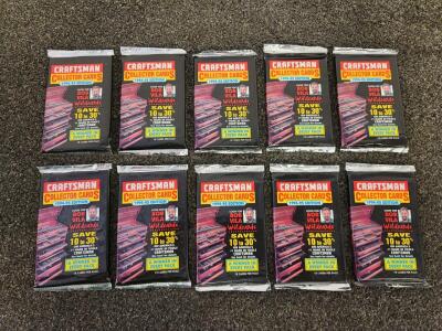 Craftsman Collector Cards 1994-95 Edition, 10 Sealed Packs, 12 Cards Each, Bob Vila Wildcards