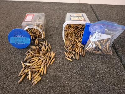 Mixed .223 Remington/5.56 NATO Once-Fired Brass Casings, Approx. 1,000Ct, Unsorted, Range Collection
