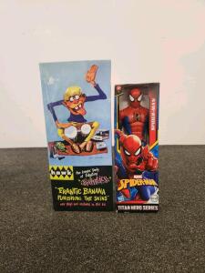 Hawk Frantics "Frantic Banana" Model Kit & Marvel Spider-Man 12" Titan Hero Action Figure