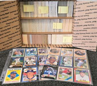 Approx. 2,000 Baseball Card Lot &ndash; Topps, Bowman, Score, 1980s-1990s Hall of Famers & Stars