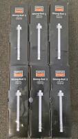 6 Boxes Of Simpson Strong-Tie Strong-Bolt 2 Wedge Anchors, 5/8" x 6", Zinc-Plated, Box Of 20