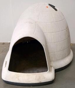 Petmate Indigo Large Outdoor Dog House, 43.75" L x 34" W x 25.75" H, Taupe/Black
