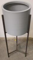 Plastic 4-Drawer Storage Cabinet, Gray, Integrated Handles, Stackable, Modular & Modern Plant Stand - 6