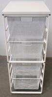 Modular White Metal Mesh Drawer Storage Units &ndash; Various Sizes & Configurations - 4