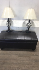 Foot Stool and Lamps