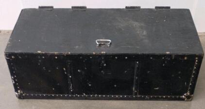 Large Heavy-Duty Wooden Road/Utility Case, Reinforced, Tray Divider Black