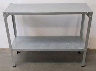 Galvanized Steel 2-Shelf Utility Shelving Unit, 800 lbs Capacity Per Shelf