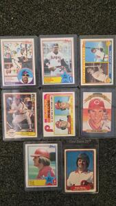 Pete Rose & Reggie Jackson 1981-1986 Topps/Donruss Baseball Cards, Phillies Angels All Star