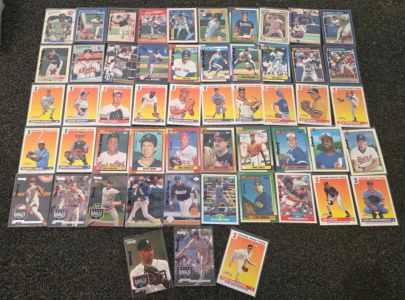 Vintage Baseball Cards, 1980s-1990s, HOF & Rookie, Topps/Fleer/Donruss/Score (53 Cards)