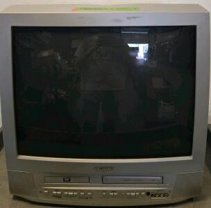 Sylvania SRCD227 27-Inch CRT TV VHS VCR DVD Combo With 4-Head Hi-Fi, 2002 (Shelf G)