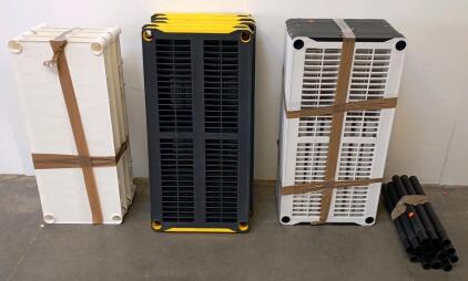 (3) Plastic Shelving Includes all Parts to Assemble 24"x36"x62"
