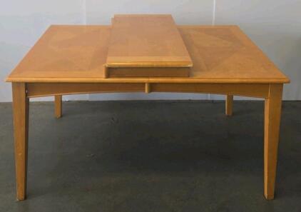 Light Wood Desk With Raised Shelf, Approx. 41.5" x 19.5" x 30", Sturdy Four-Legged Design