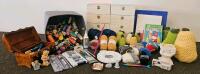 Large Arts & Crafts - Paints, Brushes, Yarn, Crochet Fruits, Cards, Office Supplies, 20 lbs