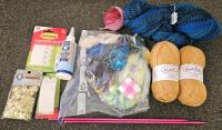 Large Arts & Crafts - Paints, Brushes, Yarn, Crochet Fruits, Cards, Office Supplies, 20 lbs - 5