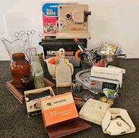 Horipet "De luxe" 8MM Movie Projector, Battery Operated, Original Box, Made In Japan, 3-Dimension Viewer, And More