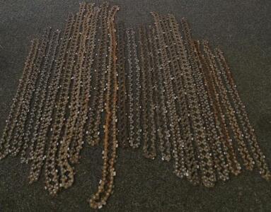 ~20 Used Saw Chains, Approx. 116 Links Each, Steel Construction