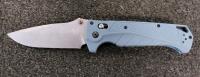 Benchmade 18060 Folding Knife, 3.60" CPM-D2 Blade, Blue Grivory Handle, Axis Lock, USA