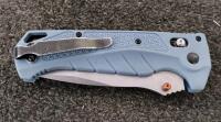 Benchmade 18060 Folding Knife, 3.60" CPM-D2 Blade, Blue Grivory Handle, Axis Lock, USA - 3