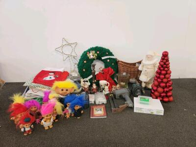 Tools, Troll Dolls, and Christmas Decor Lot