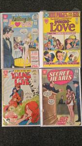 DC Romance Comics Lot: Young Love, Falling In Love, Secret Hearts, 1970s